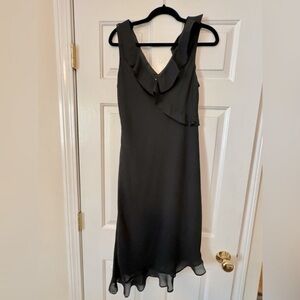 Vintage y2k Donna Ricco black sheath midi dress, size 6